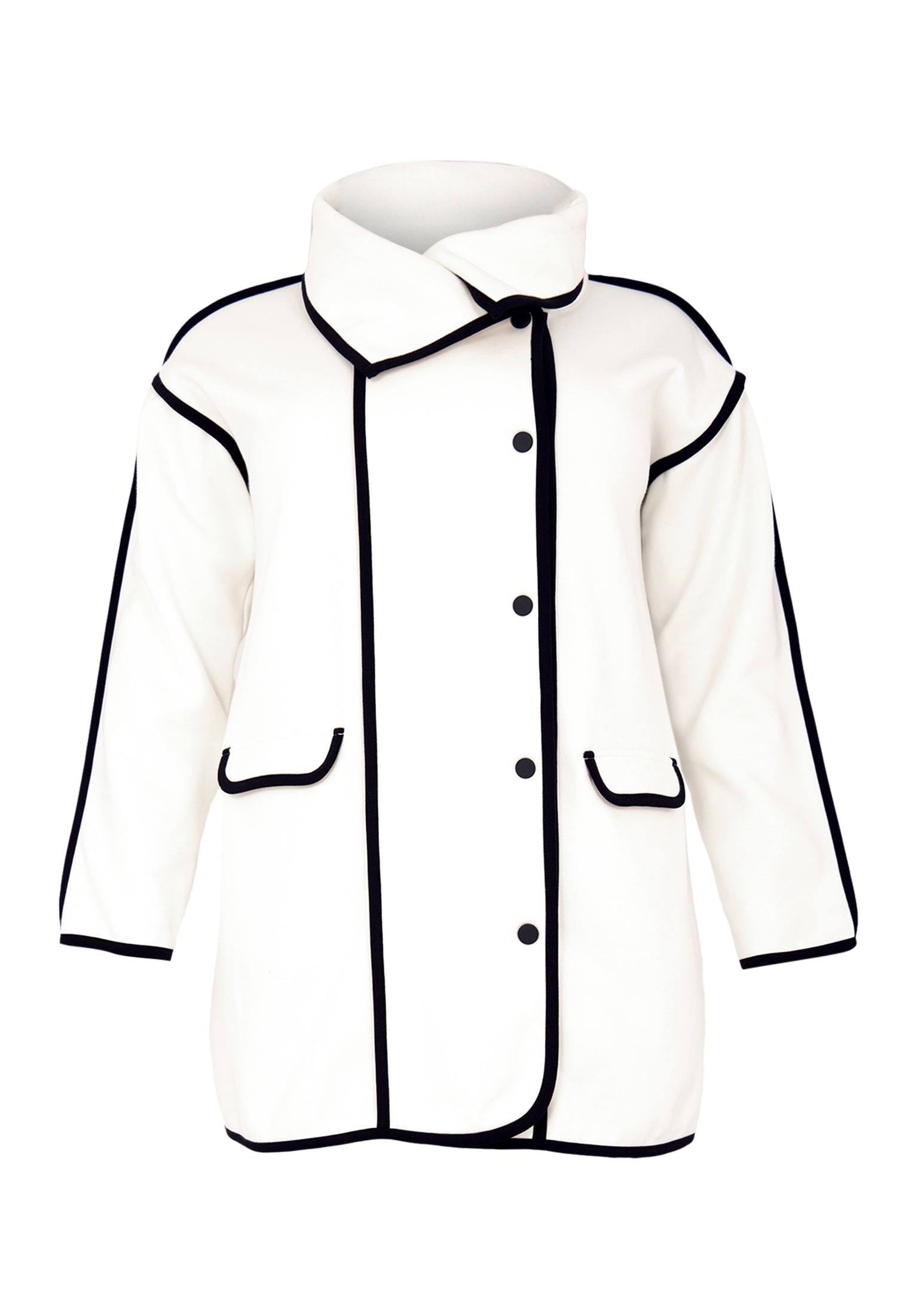 Livkurva ™ | Vit-Svart Jacka