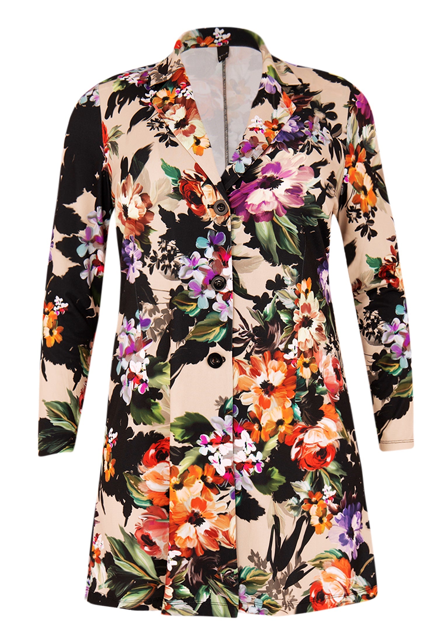 Livkurva ™ | Blazer Svart Blommig