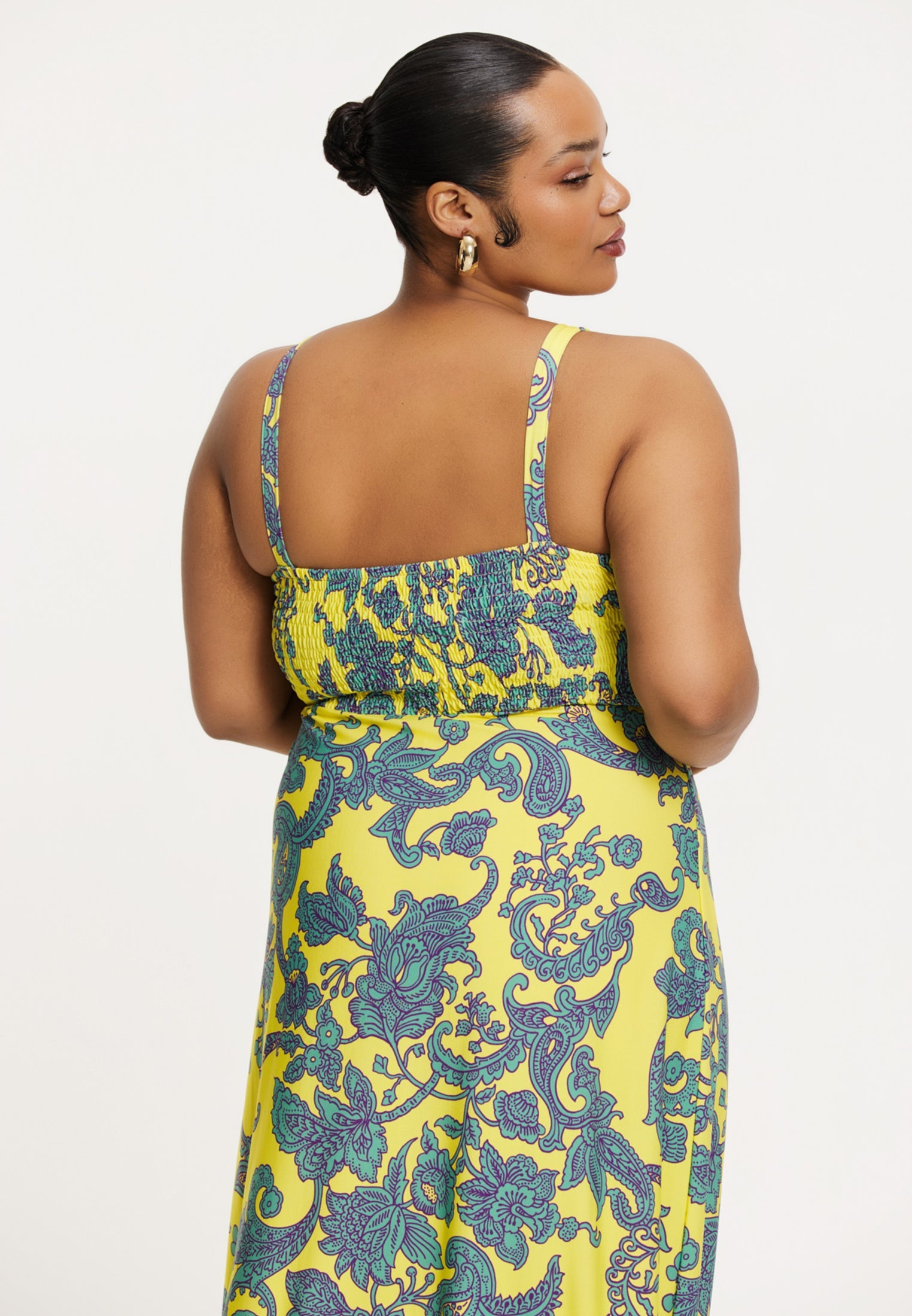 Livkurva ™ | Långfärgad Klänning med Spagettiband