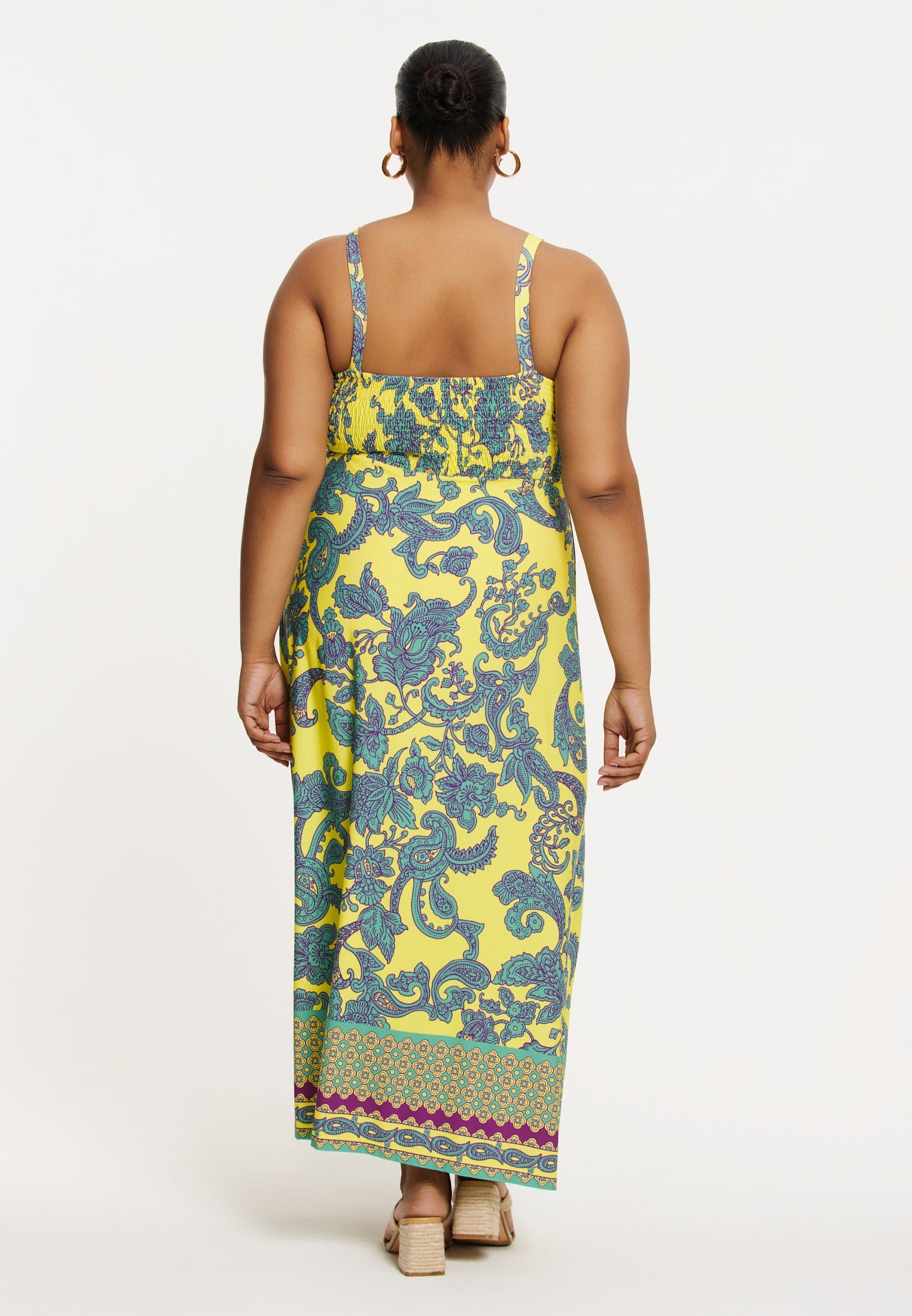 Livkurva ™ | Långfärgad Klänning med Spagettiband