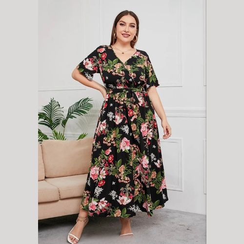 Livkurva ™ | Klänning – Blommönster