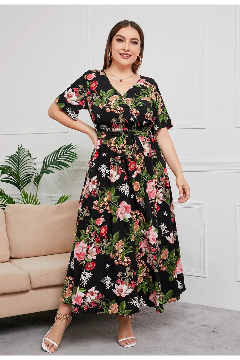 Livkurva ™ | Klänning – Blommönster
