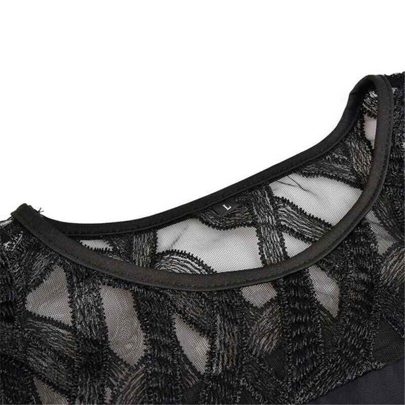 Livkurva ™ |Elegant klänning med spetsärmar