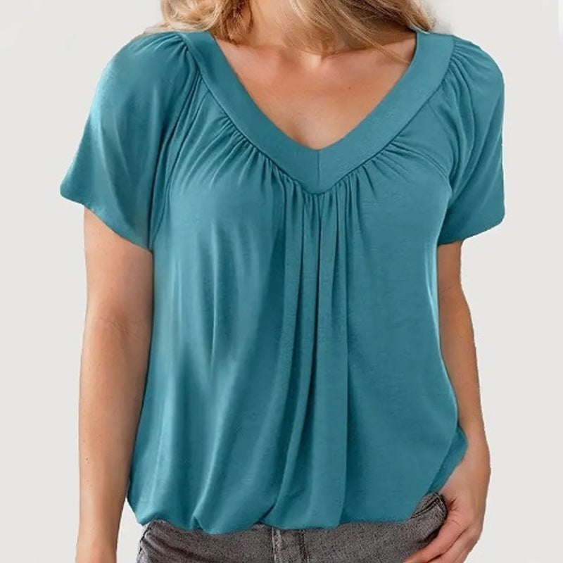 Livkurva ™ | Plus Size V-ringad T-shirt