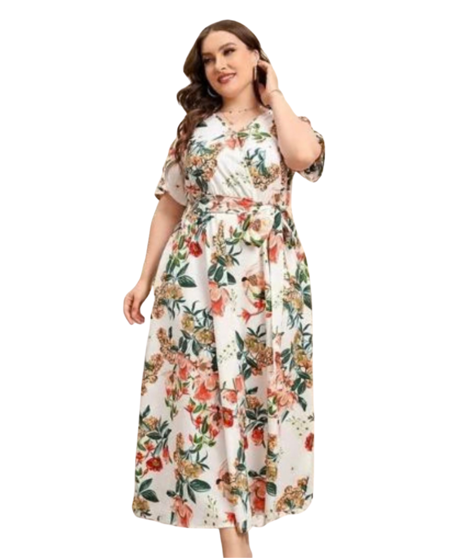 Livkurva ™ | Klänning – Blommönster